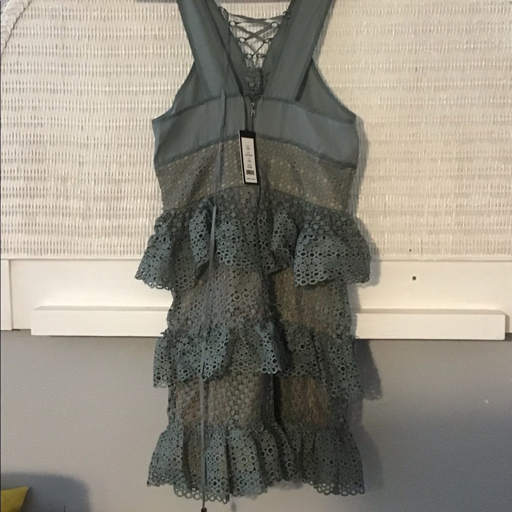 Romeo & Juliet Couture Lace Ruffle Mini Dress (NWT) - Picture 4 of 8